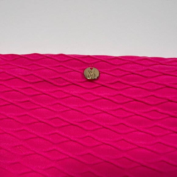 Victoria Secret 32C S TWIST FRONT Push Up Bikini Top Bottom Set Textured Pink - Picture 13 of 14